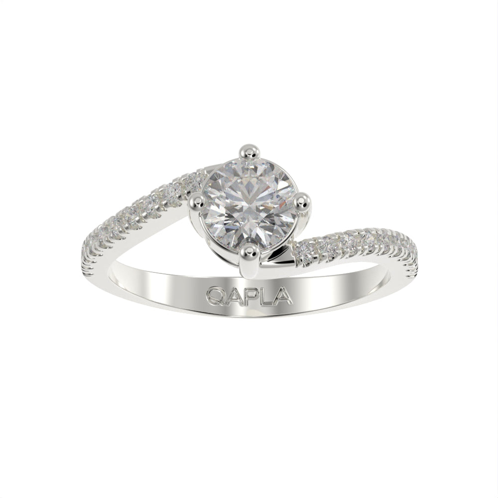 Brilliant wave pave unique ring