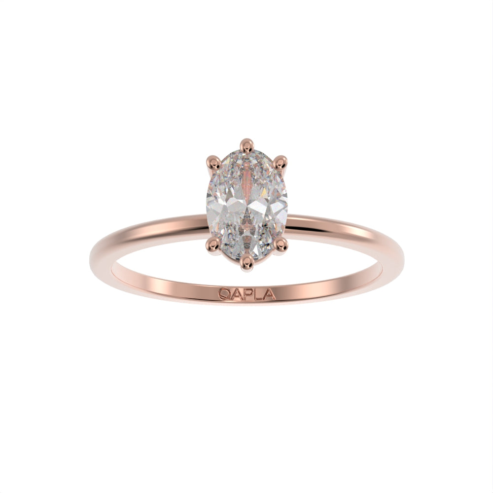 Classic oval solitaire ring