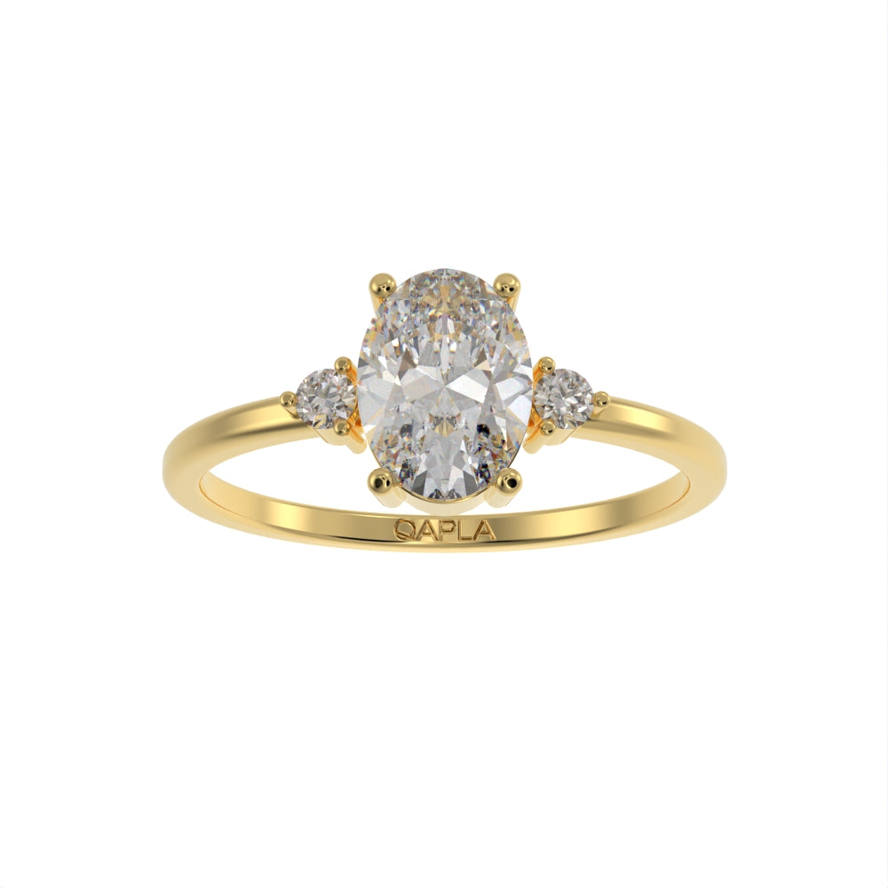 Accent Three stone oval