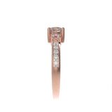 Classic Three stone pave ring