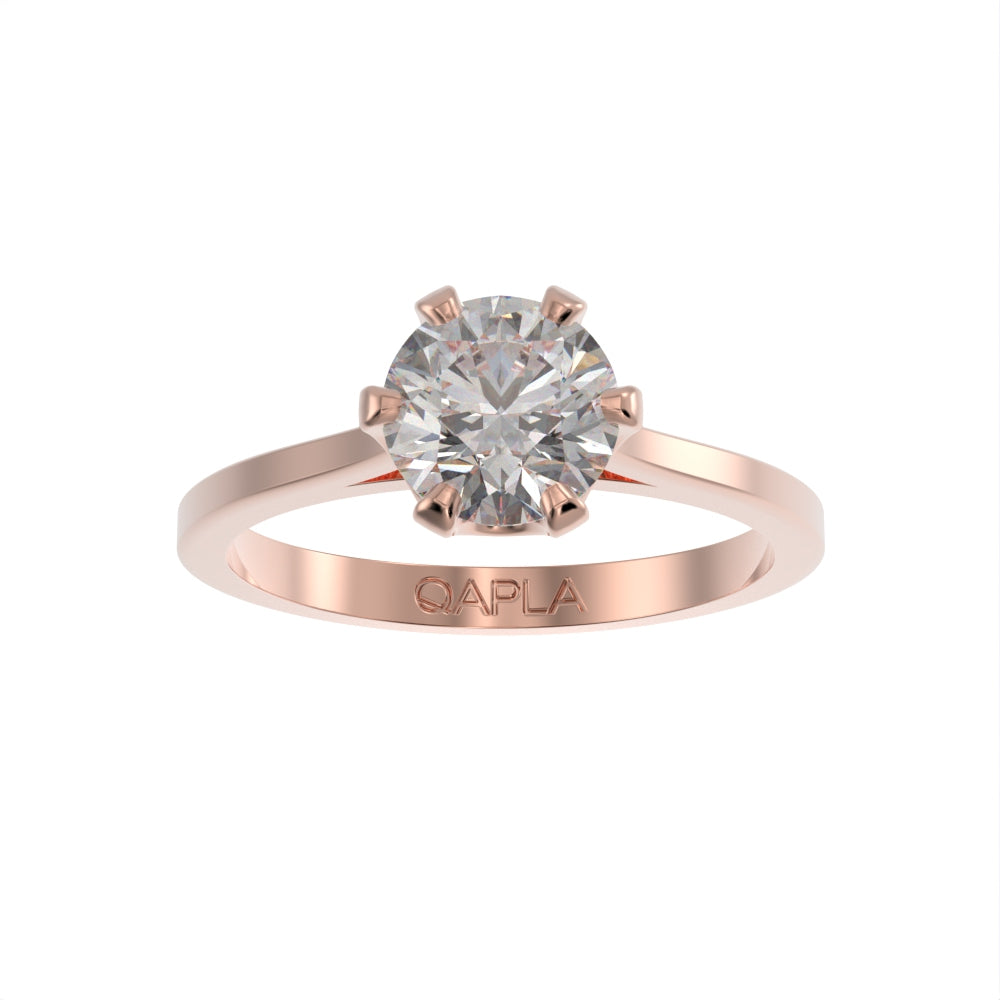 Crown solitaire brilliant ring