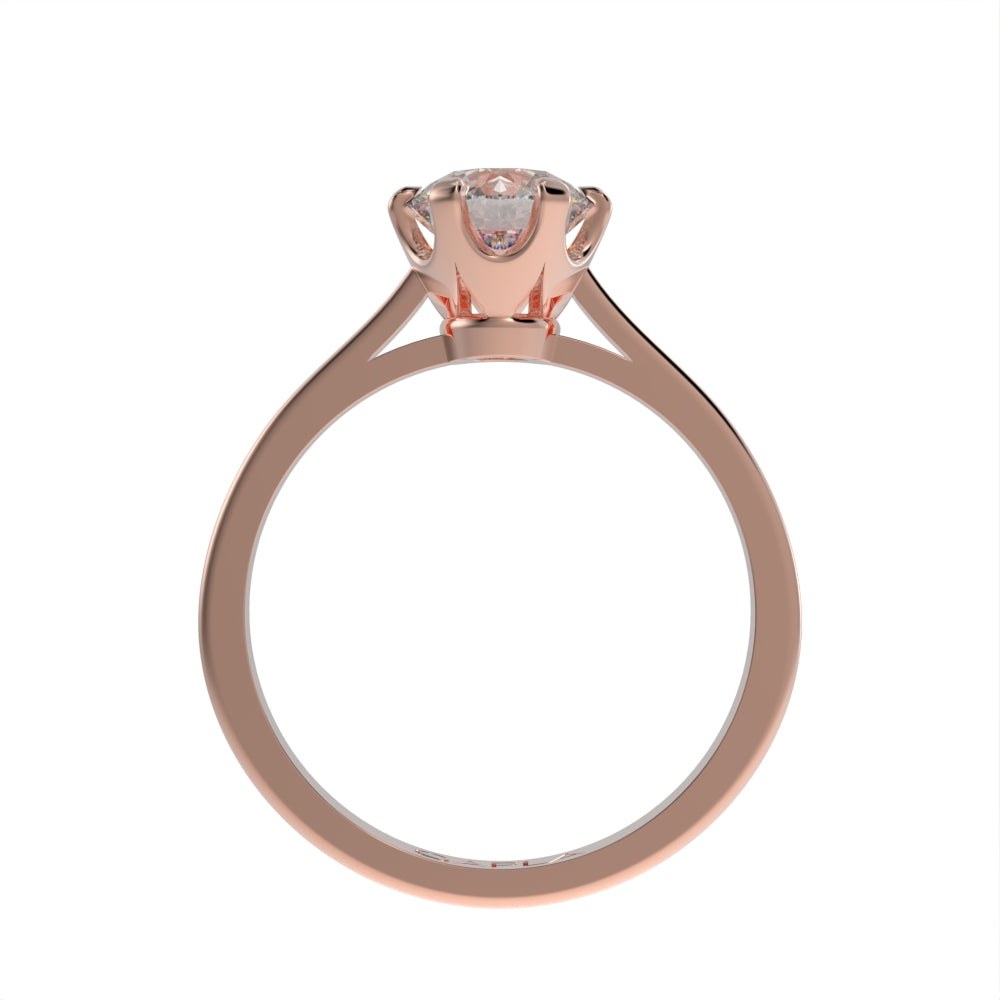 Crown solitaire brilliant ring