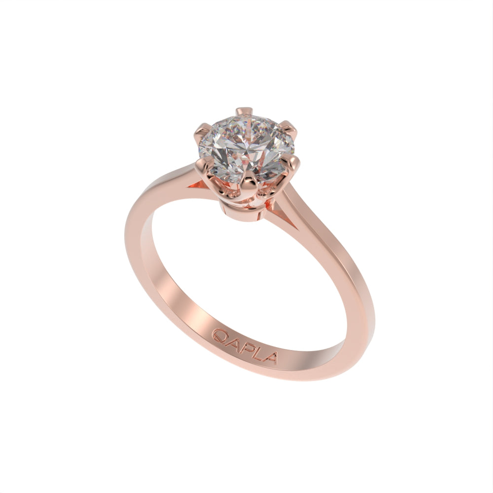 Crown solitaire brilliant ring