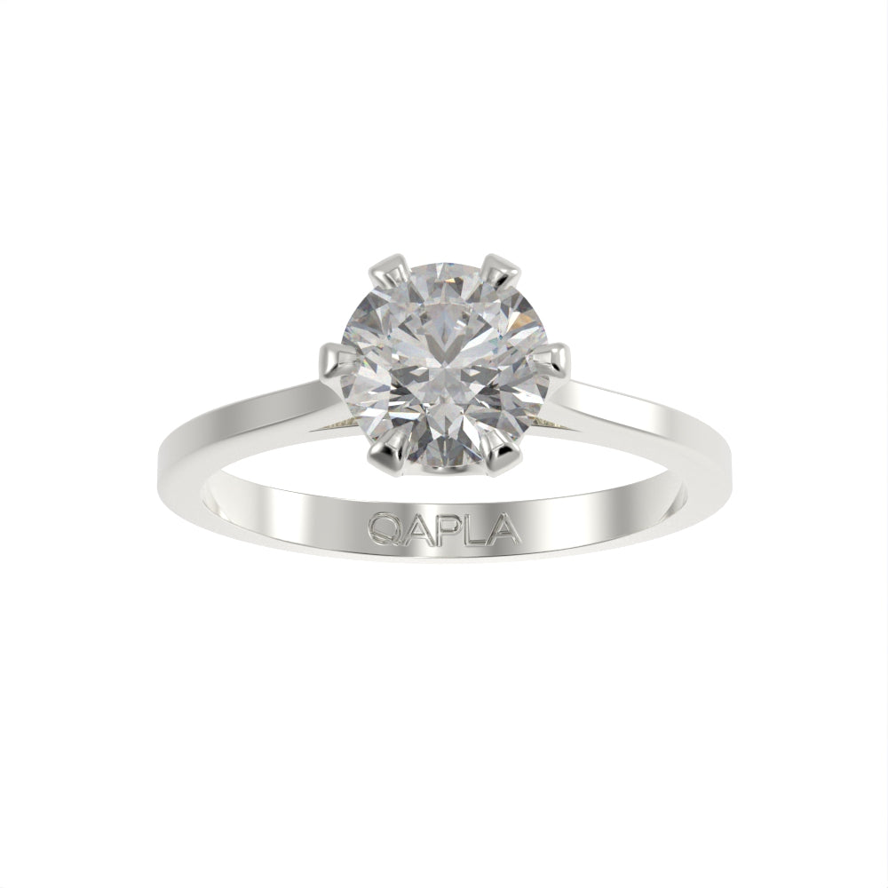 Crown solitaire brilliant ring