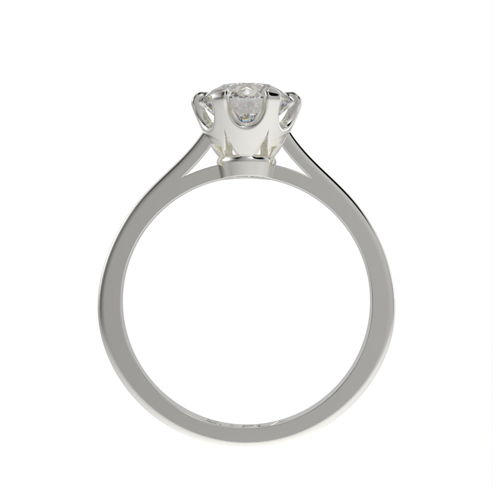Crown solitaire brilliant ring