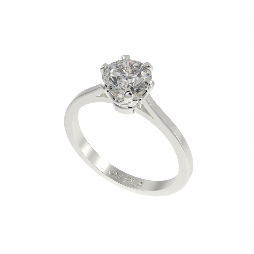 Crown solitaire brilliant ring