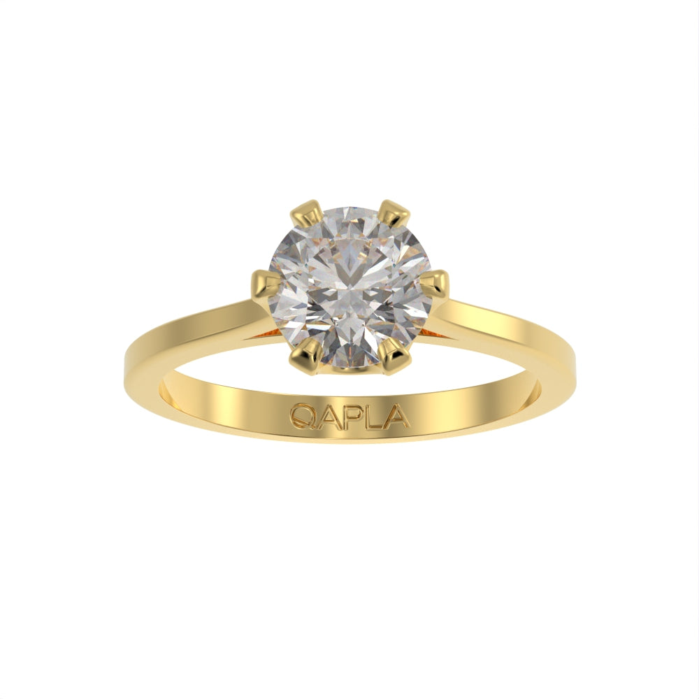 Crown solitaire brilliant ring