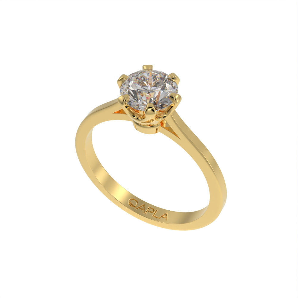Crown solitaire brilliant ring
