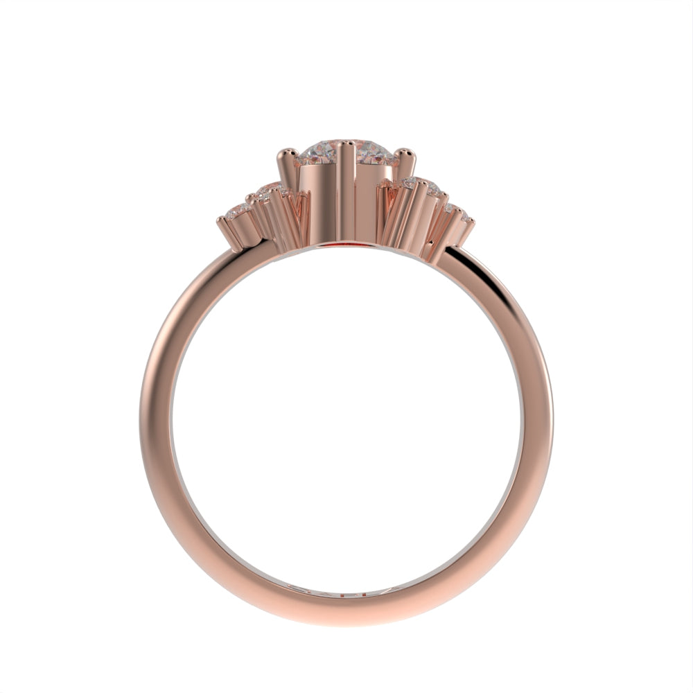 Multi stone unique ring