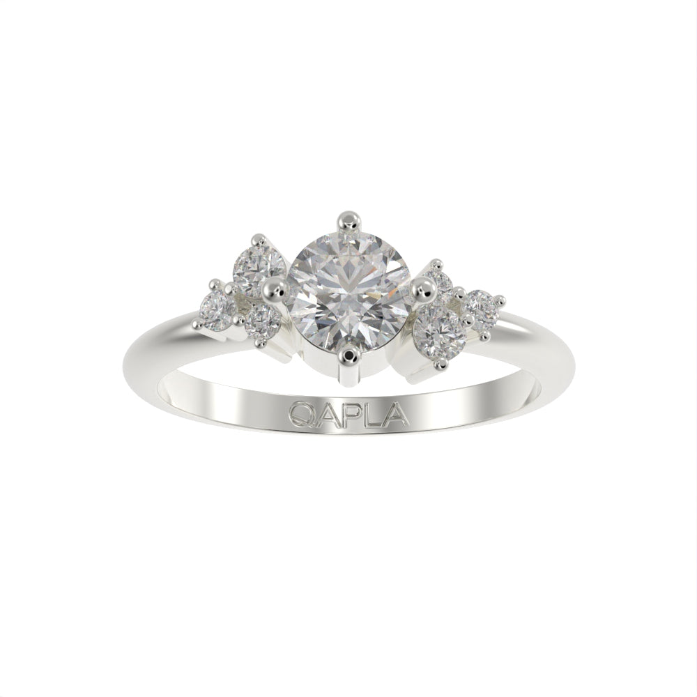Multi stone unique ring