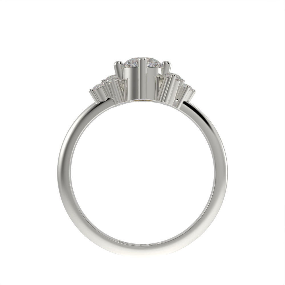 Multi stone unique ring