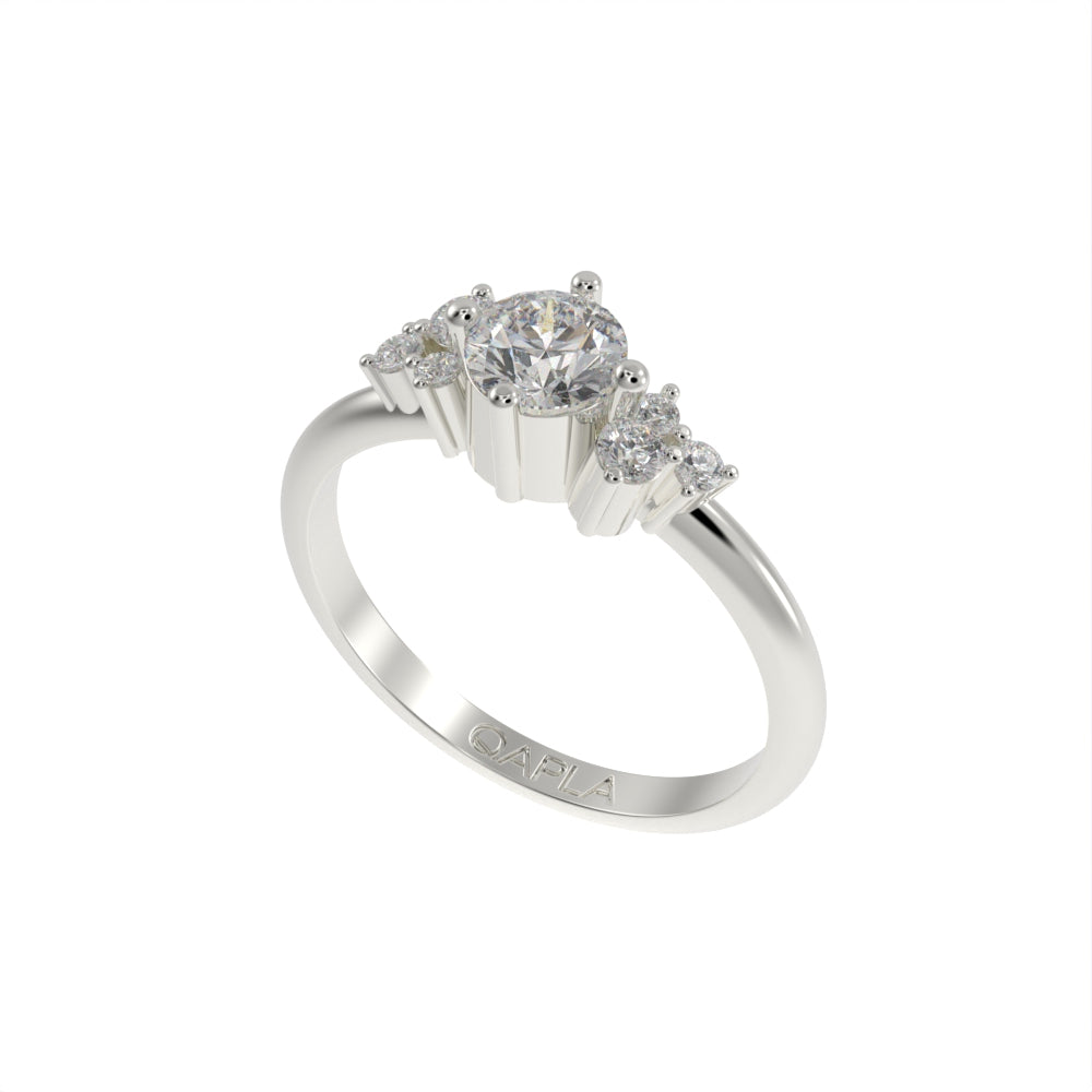 Multi stone unique ring