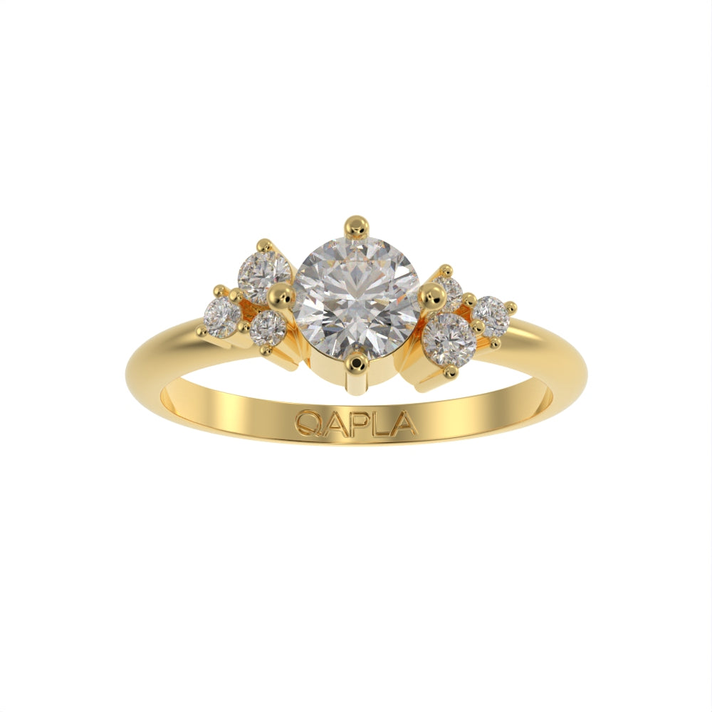 Multi stone unique ring