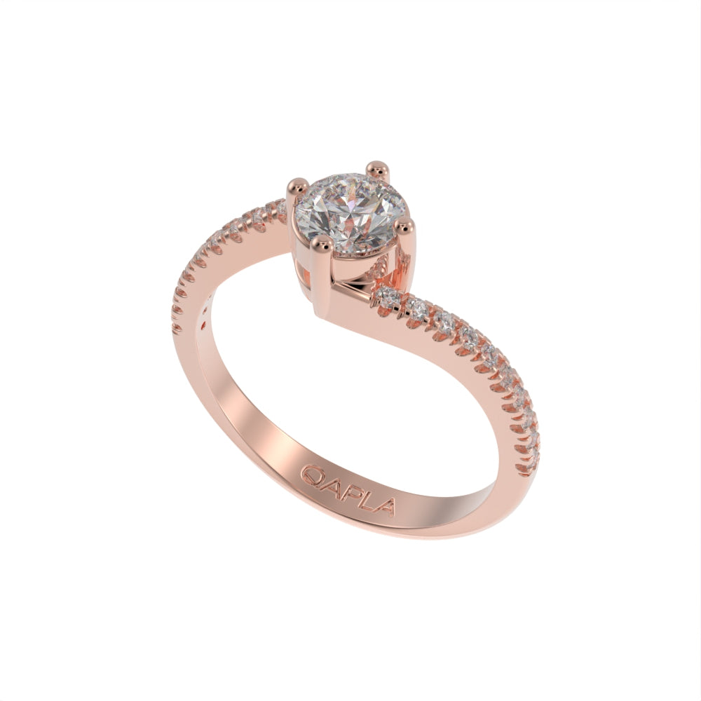 Brilliant wave pave unique ring