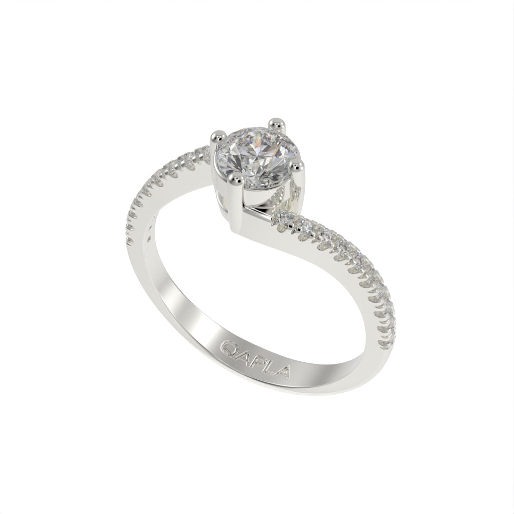 Brilliant wave pave unique ring