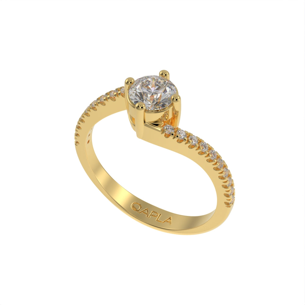 Brilliant wave pave unique ring – QAPLA sv
