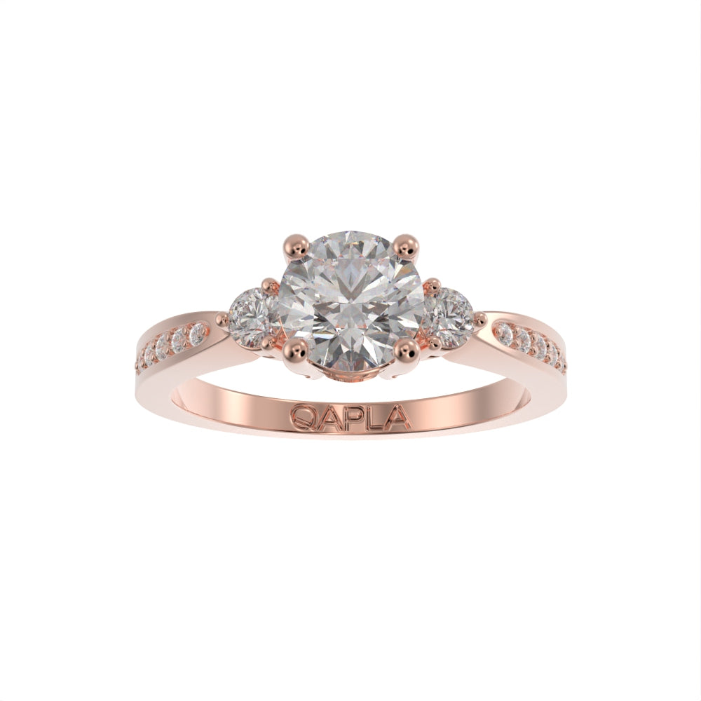 Delicate Three stone pave