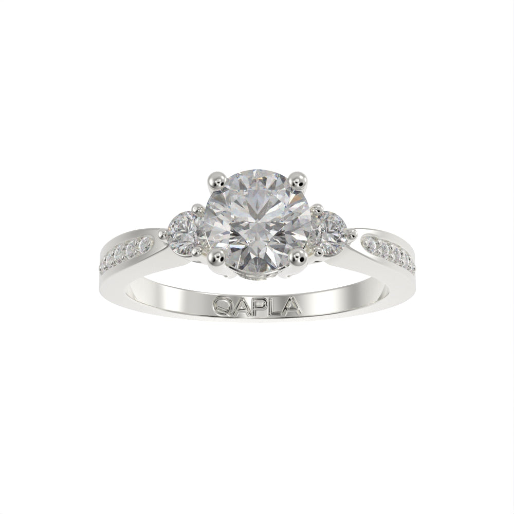 Delicate Three stone pave