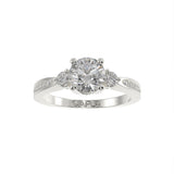 Delicate Three stone pave