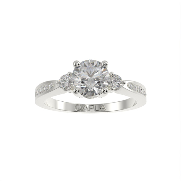 Delicate Three stone pave