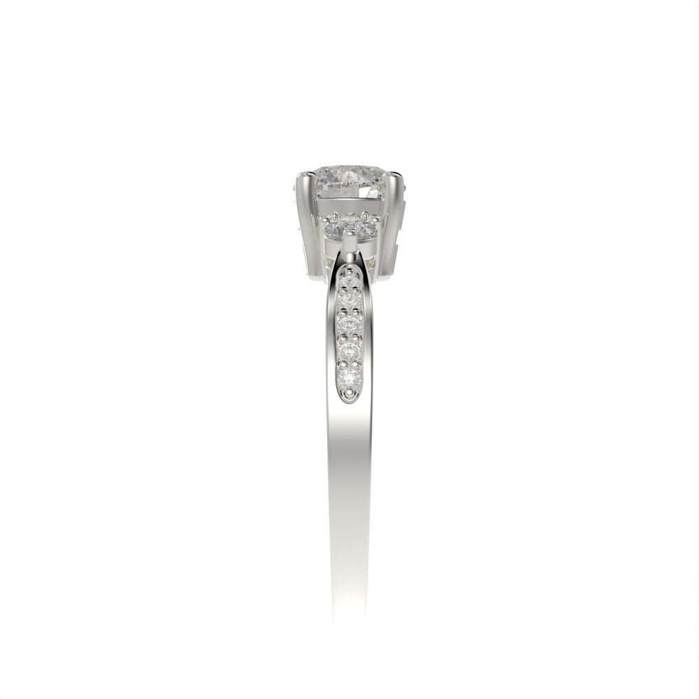 Delicate Three stone pave