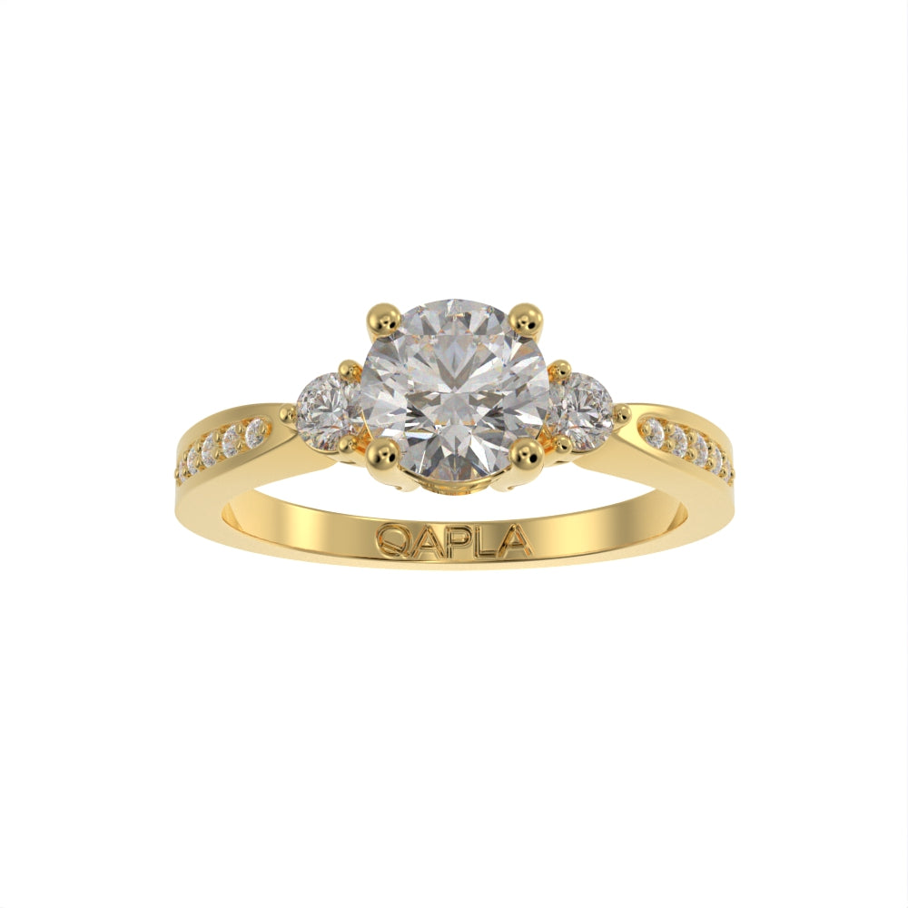 Delicate Three stone pave