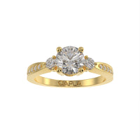 Delicate Three stone pave