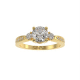 Delicate Three stone pave