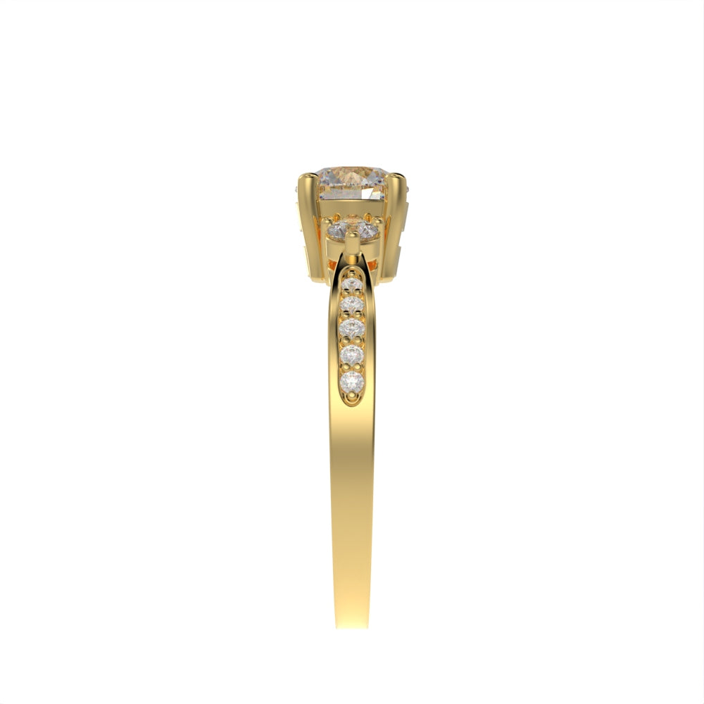 Delicate Three stone pave