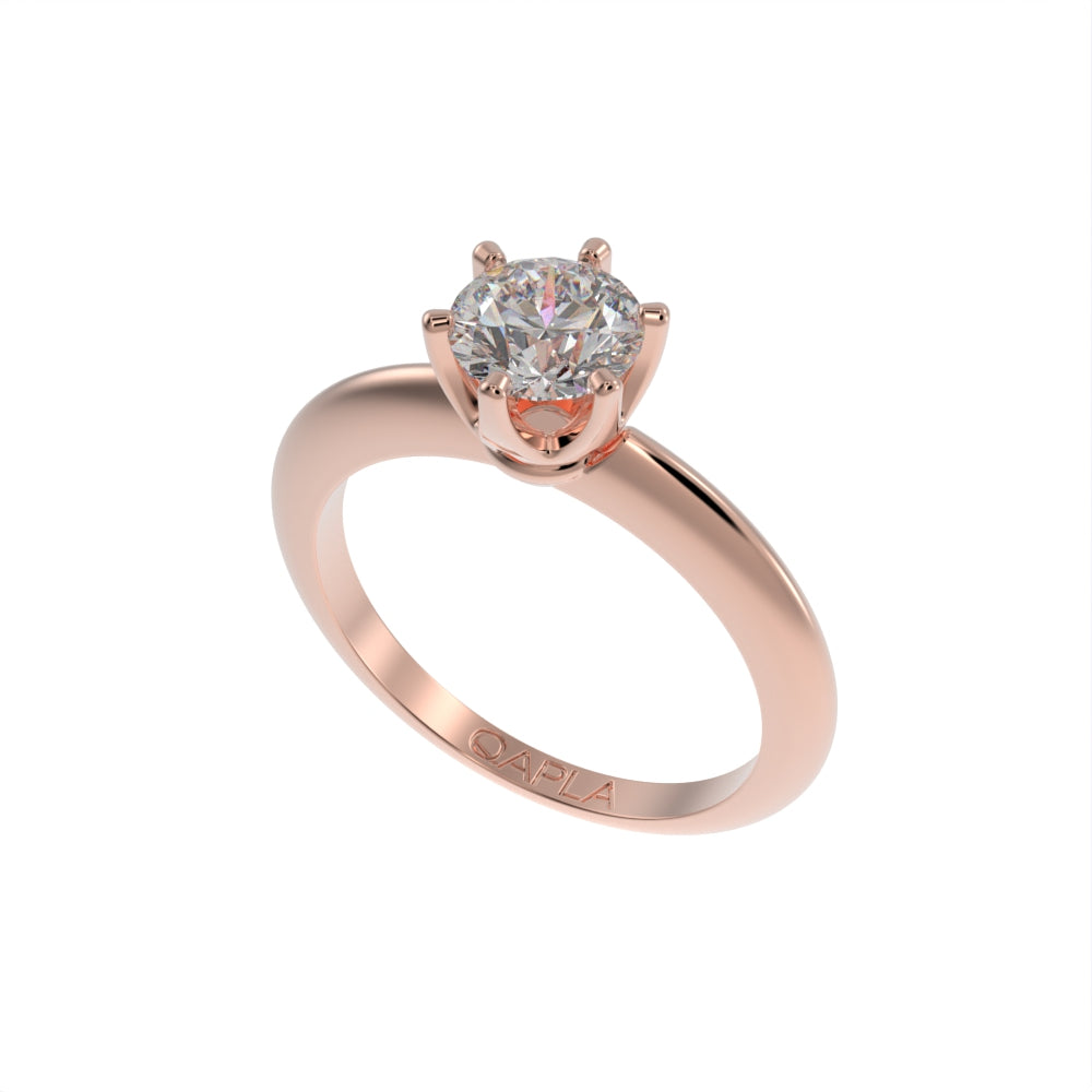 Petal brilliant solitaire ring