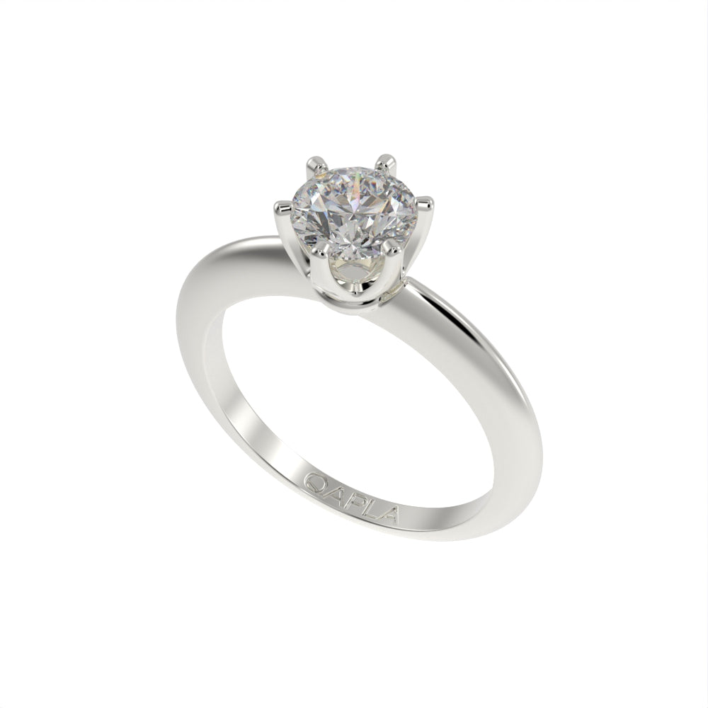 Petal brilliant solitaire ring