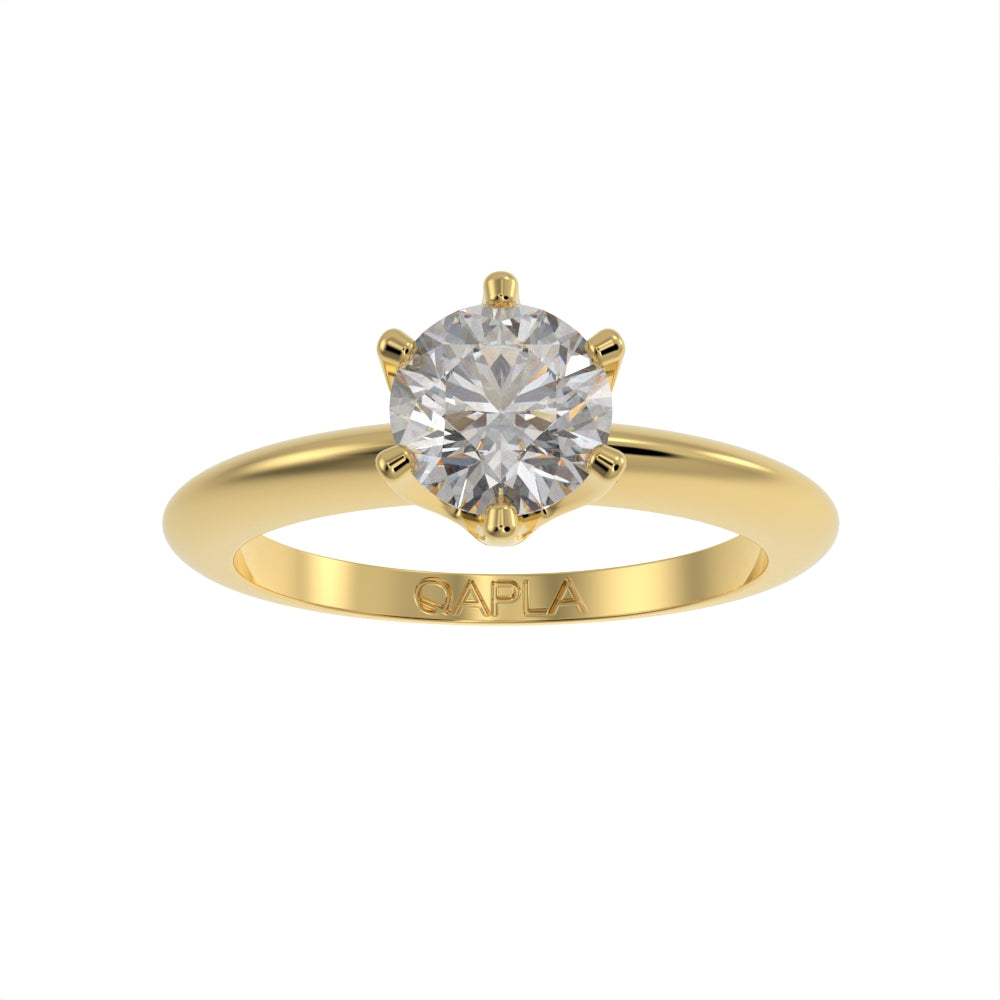 Petal brilliant solitaire ring