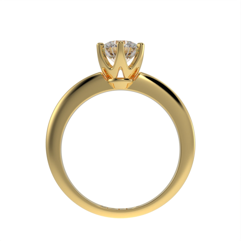 Petal brilliant solitaire ring