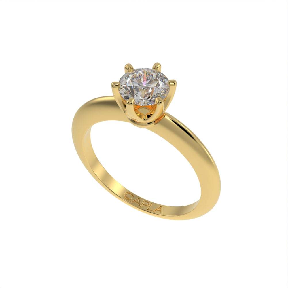 Petal brilliant solitaire ring