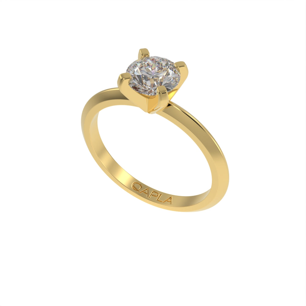 Sharp Elegance solitaire ring