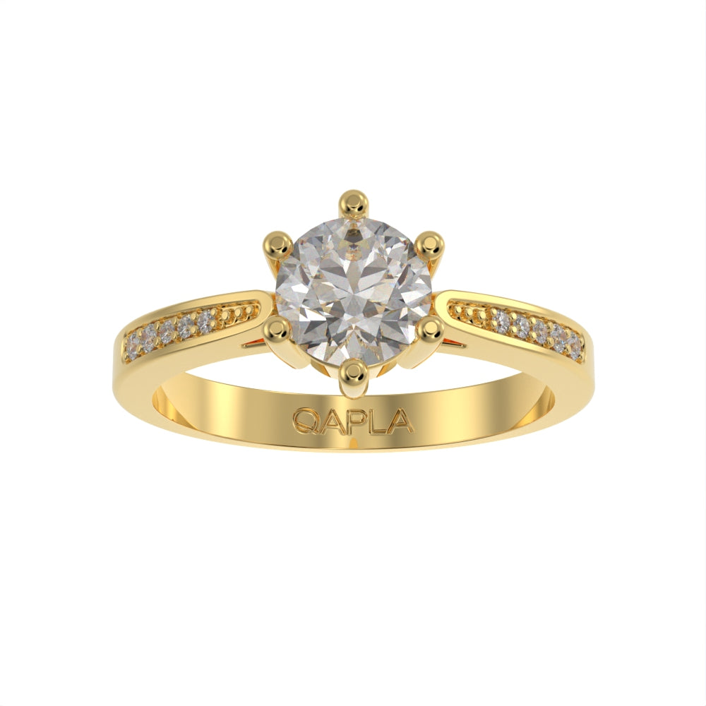 Brilliant crown pave ring
