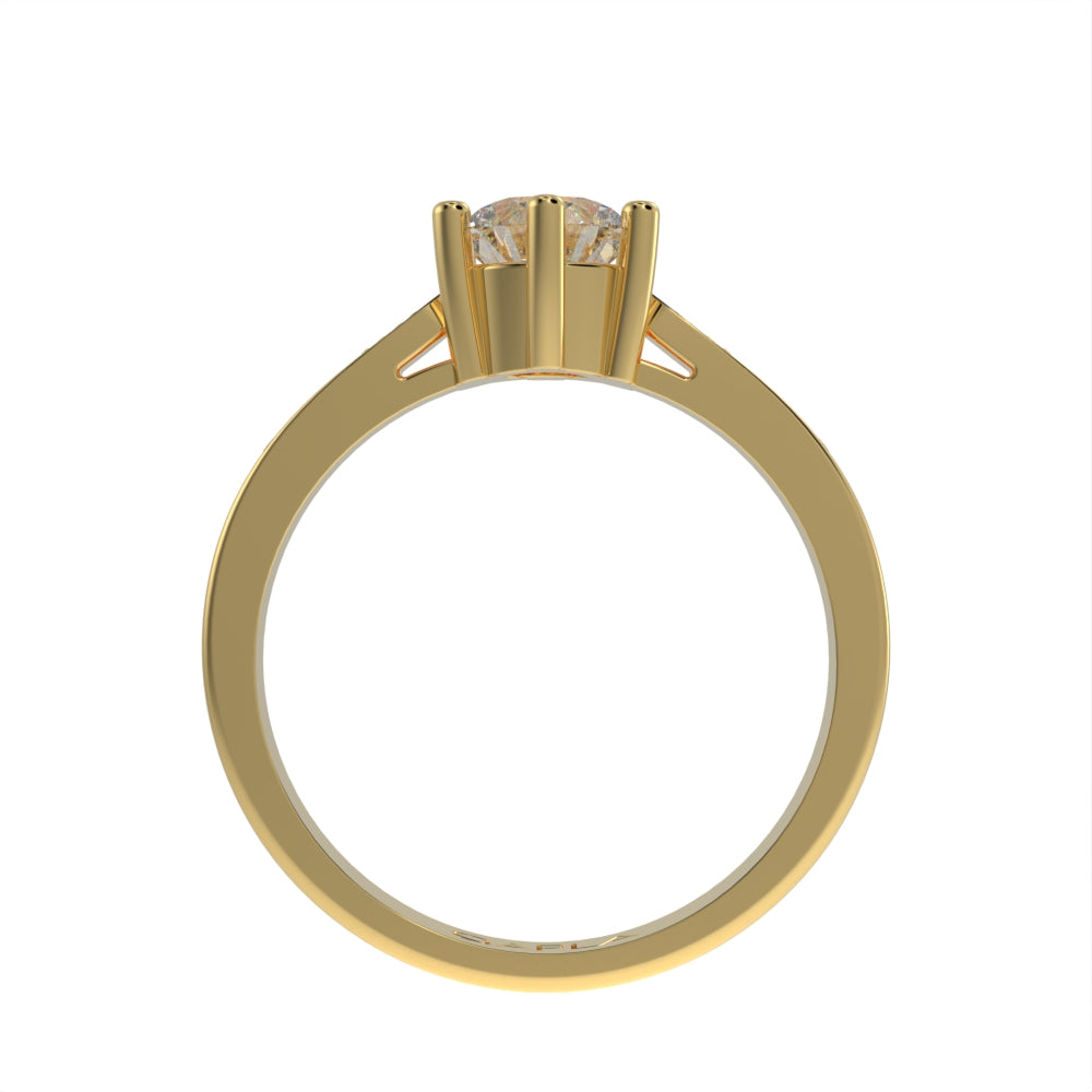 Brilliant crown pave ring