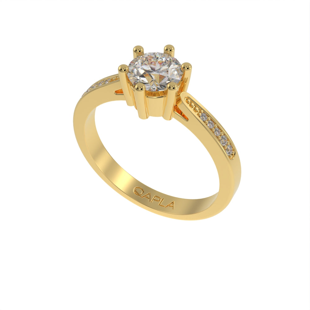 Brilliant crown pave ring