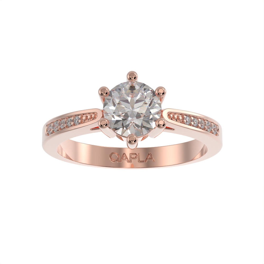 Brilliant crown pave ring