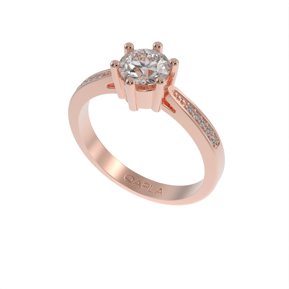 Brilliant crown pave ring