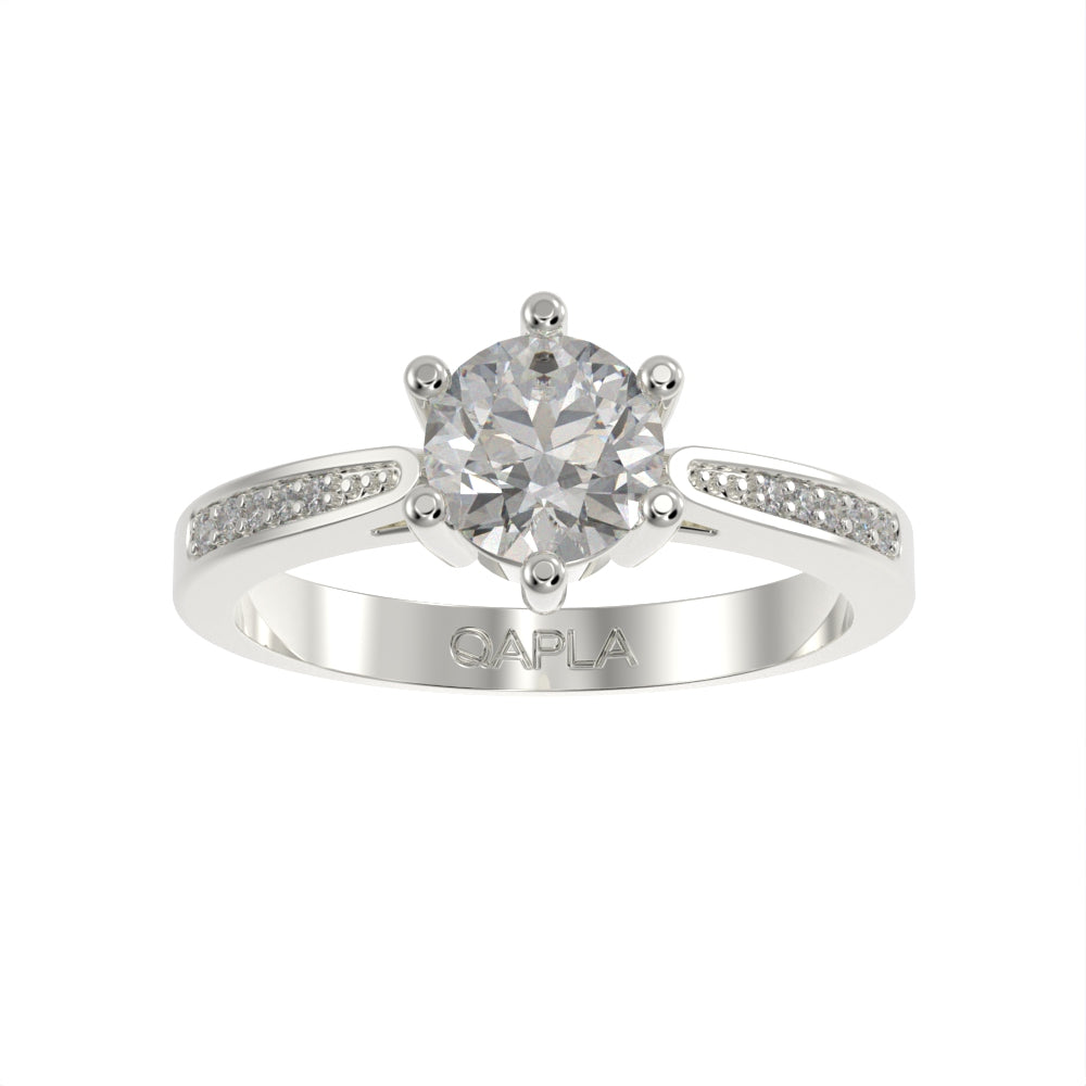 Brilliant crown pave ring