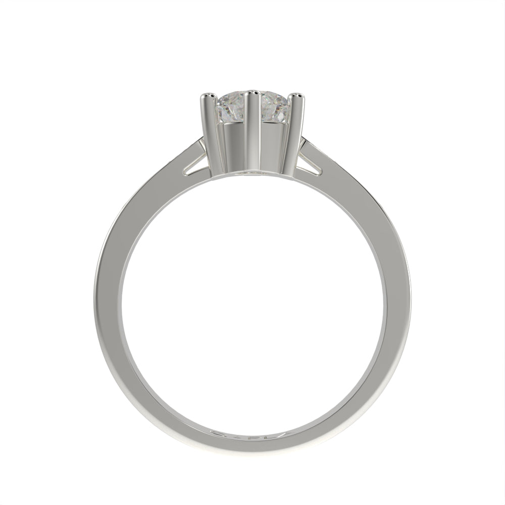 Brilliant crown pave ring