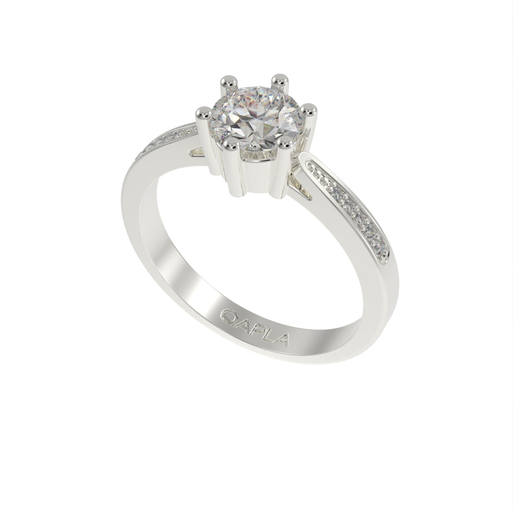 Brilliant crown pave ring