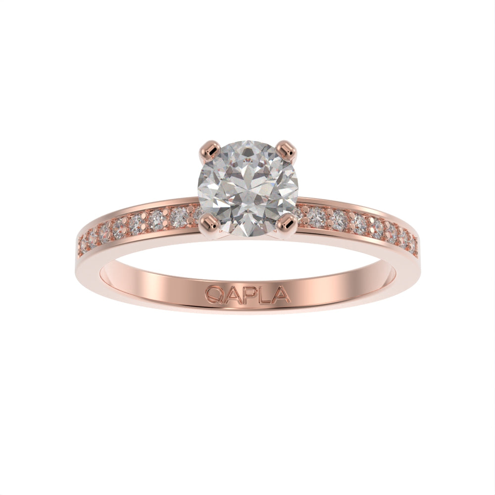 Graceful brilliance pave ring