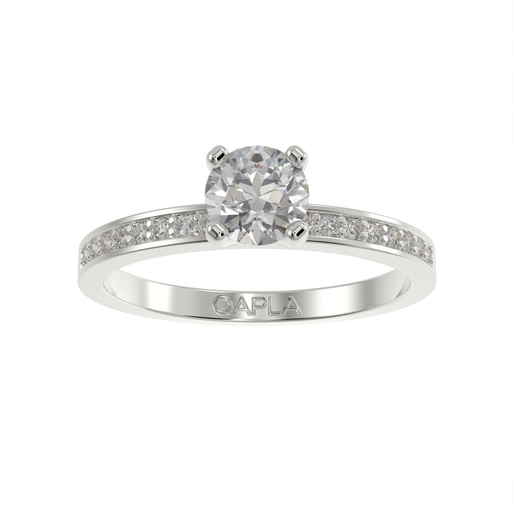 Graceful brilliance pave ring