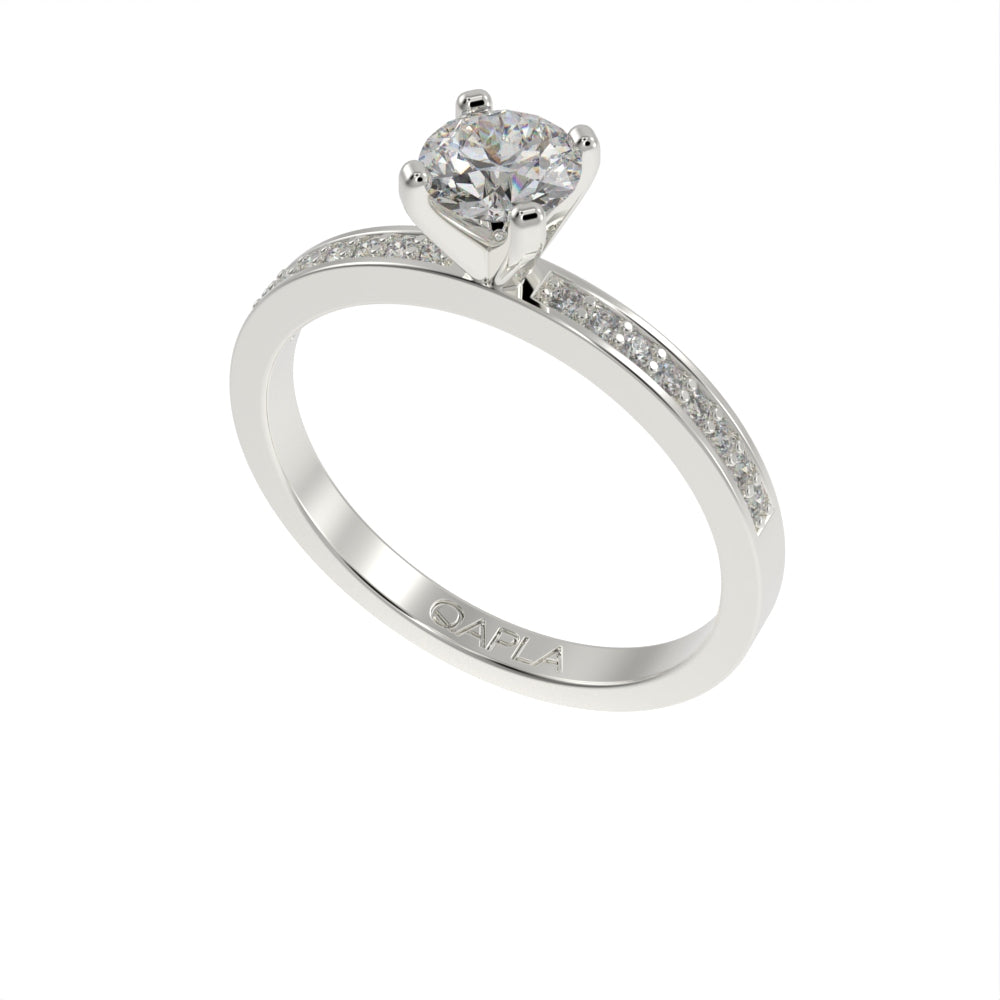Graceful brilliance pave ring
