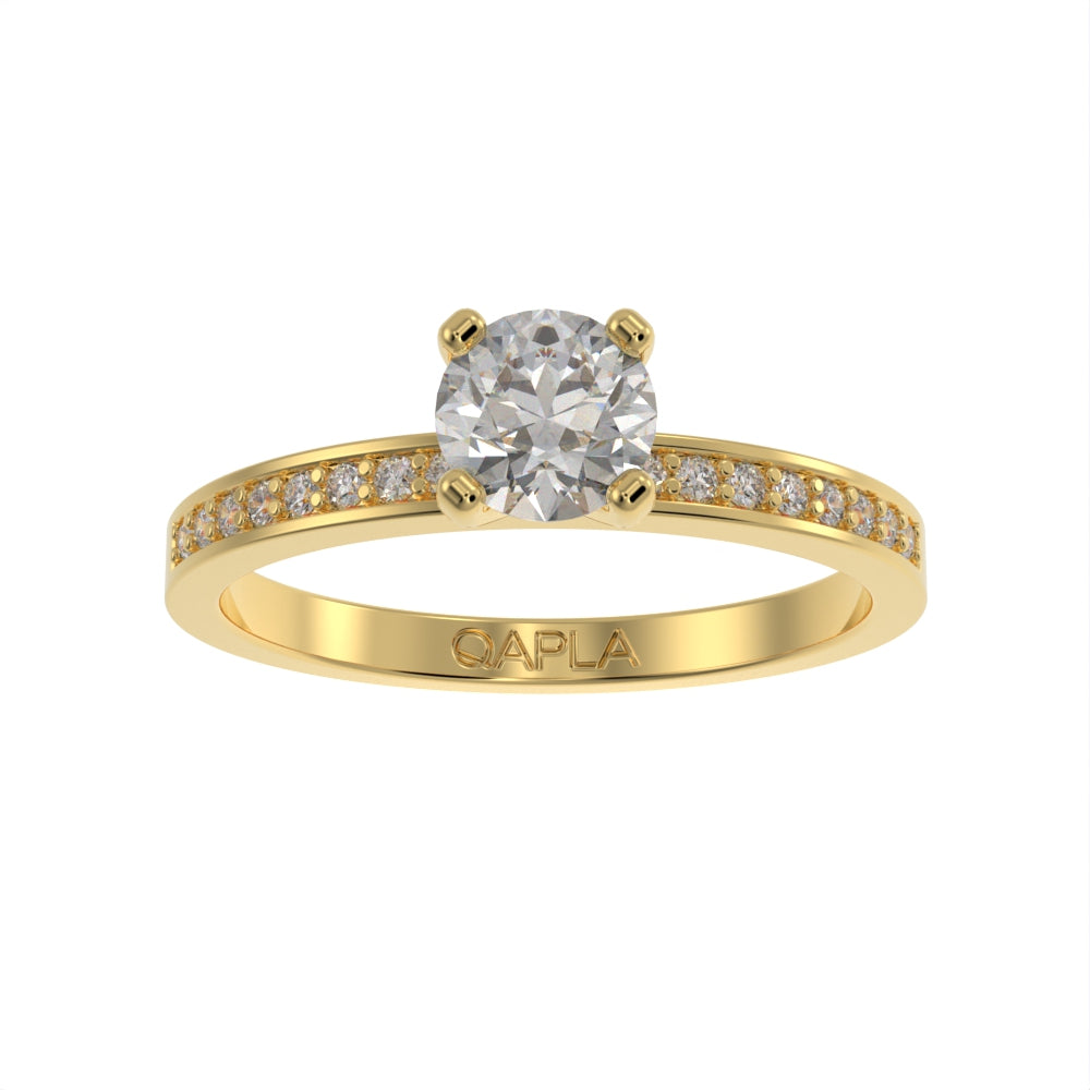Graceful brilliance pave ring