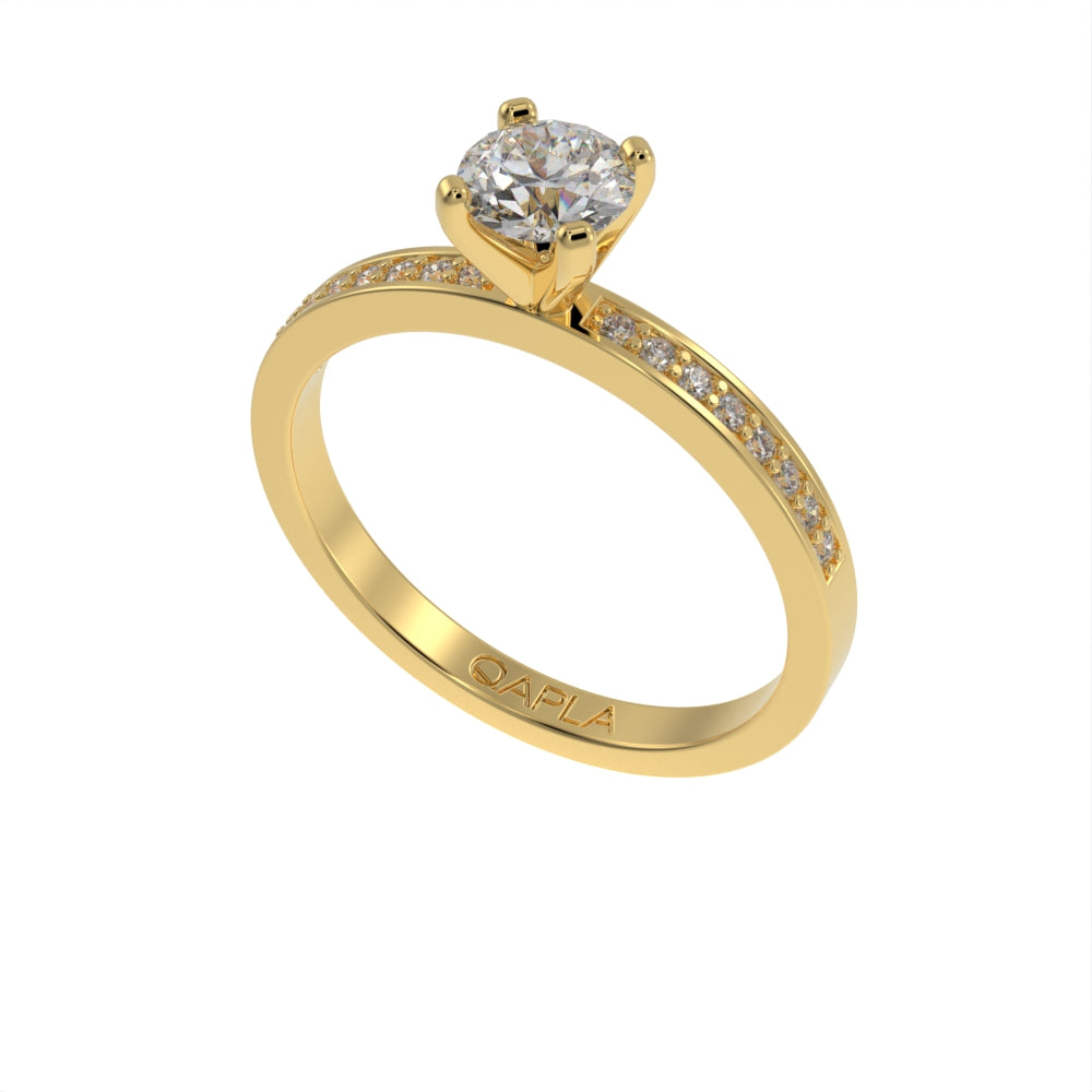 Graceful brilliance pave ring
