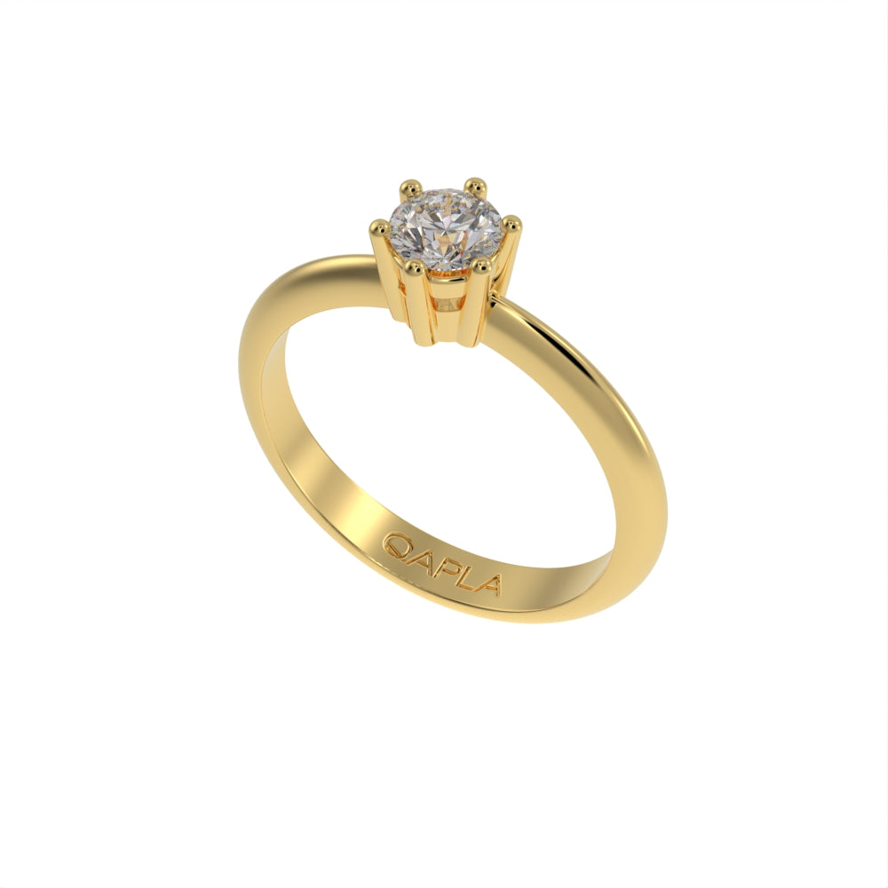 Brilliant elegance solitaire ring