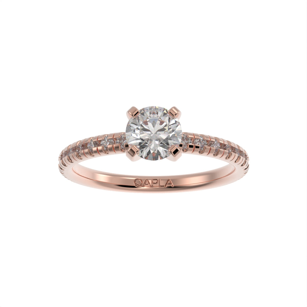 Sleek brilliance pave ring